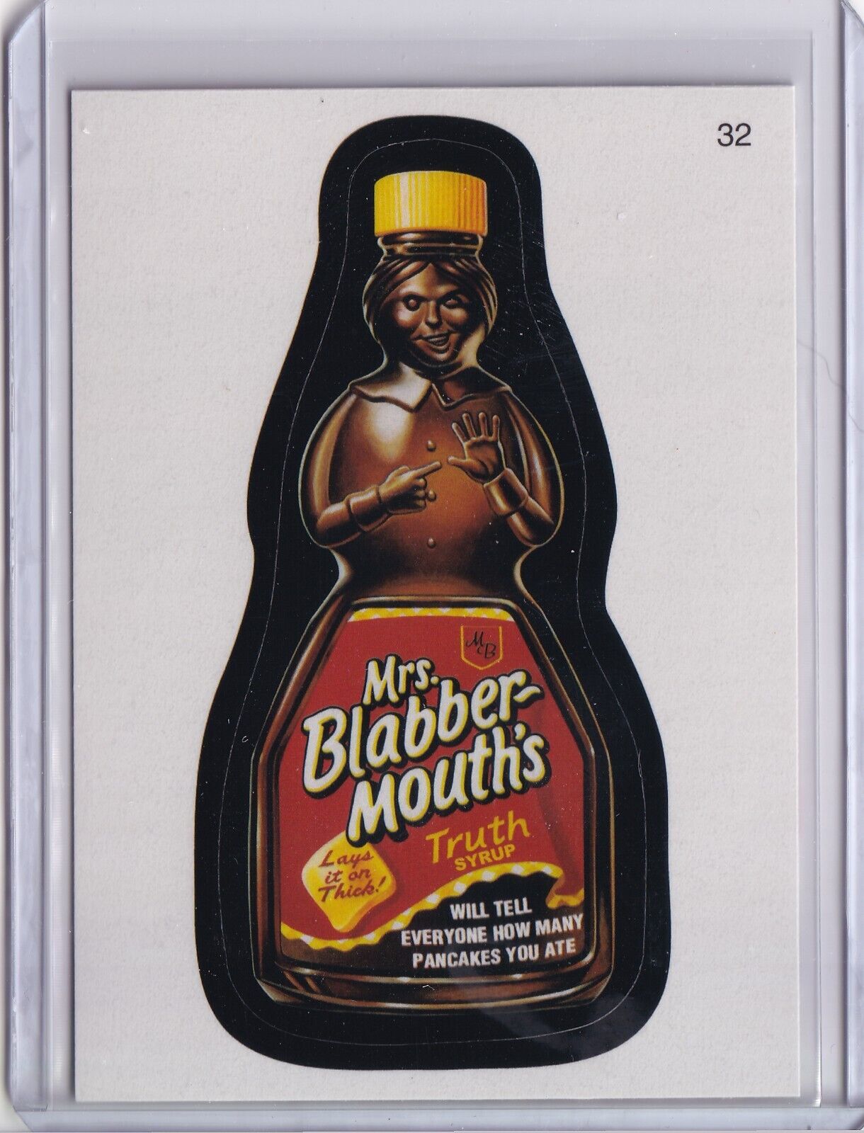 2010 Topps Wacky Packages Series 7 Mrs. Blabber-Mouths Truth Syrup #32