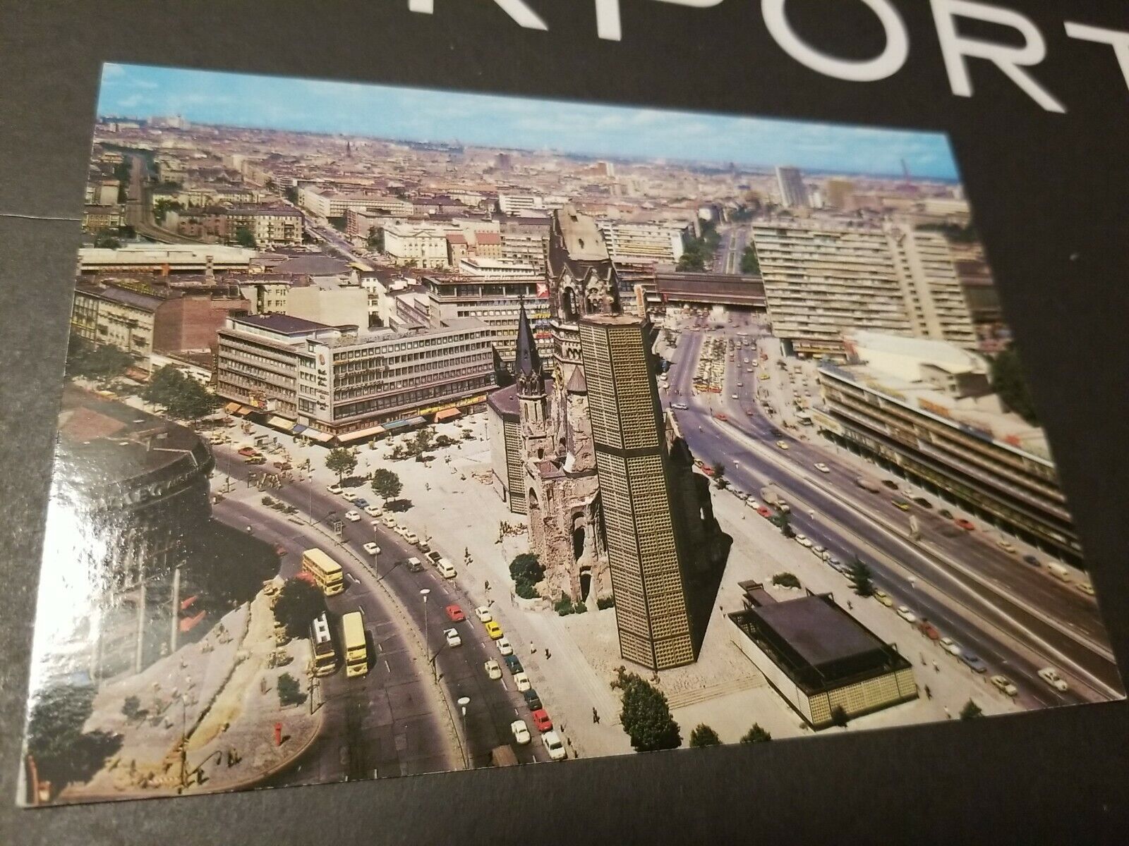 Berlin Blick von Europa Center auf die Kaiser Wilhelm Memorial 4x6 unposted
