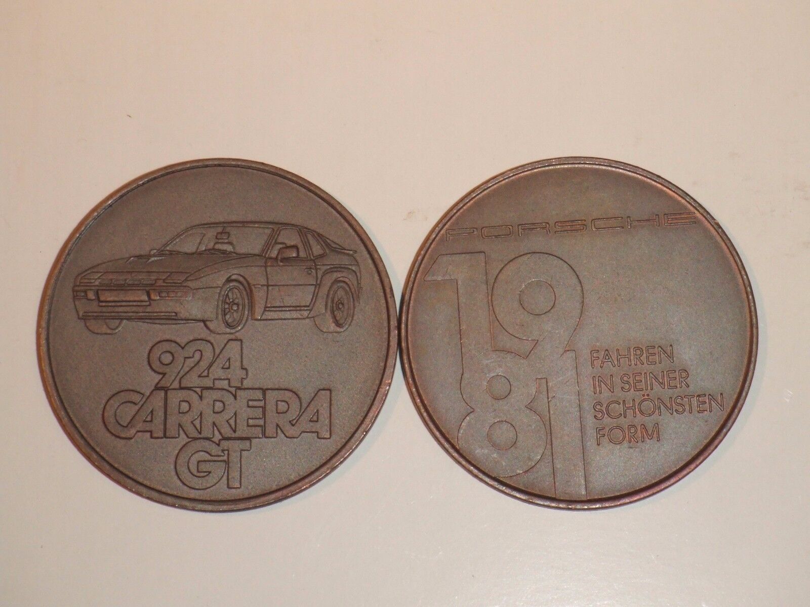1981 Porsche Christophorus Calendar Coin Münze - RARE Awesome L@@K