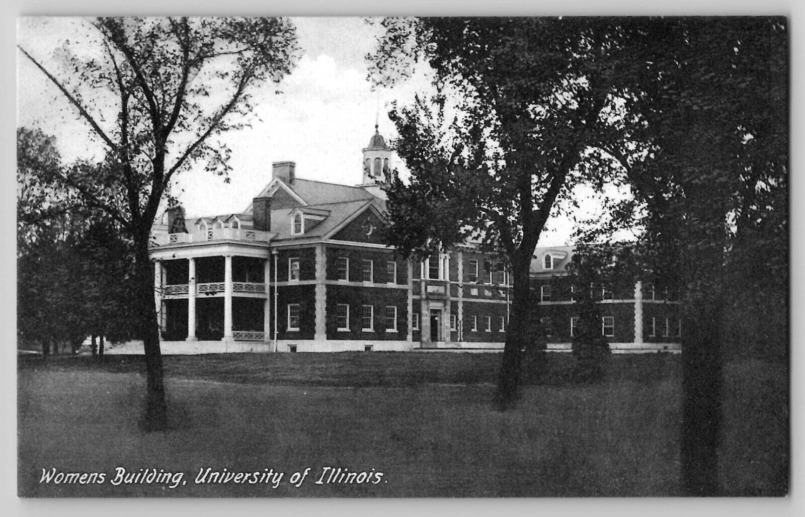 Women\'s Building University of Illinois Champaign-Urbana IL Postcard 1910s