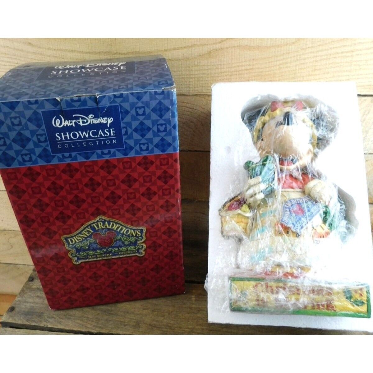 Jim Shore Enesco Walt Disney Minnie Mouse Heartwarming Holiday with Box