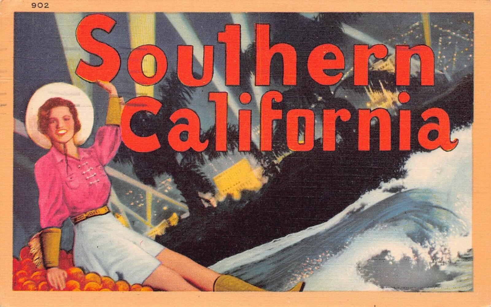 1951 Southern California CA Larger Not Large Letter 902 Postcard