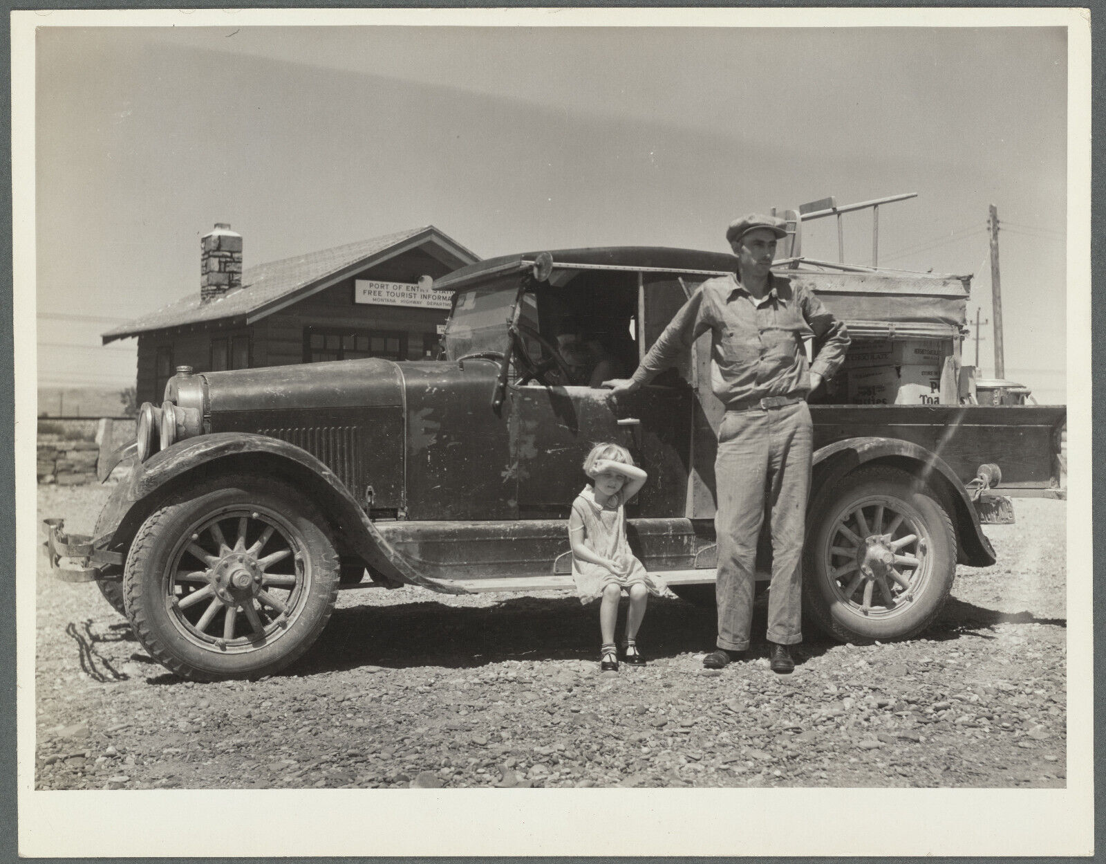 Old 8X10 Photo, 1936 North Dakota farm family moving to Idaho 58443729