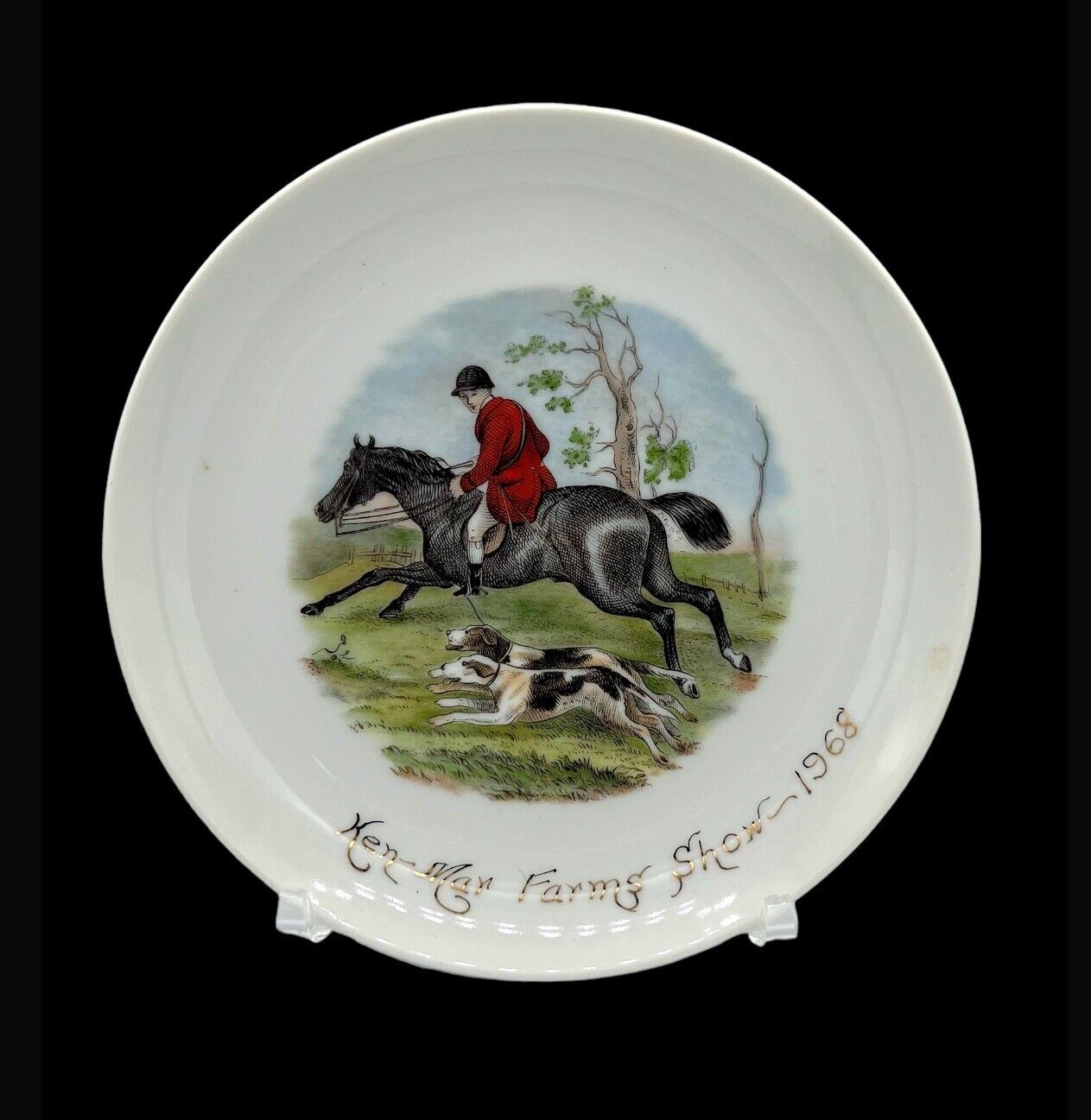 Vintage 1968 Horse Show Winners Plate by artist H. D. Ammerman