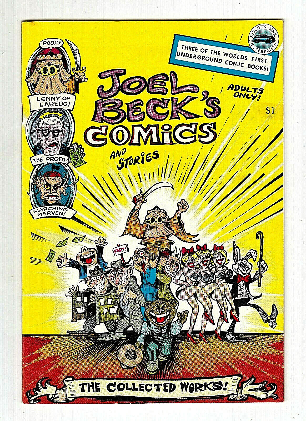 JOEL BECK’S COMICS AND STORIES (Kitchen Sink/January 1977/1st printing) VF (8.0)