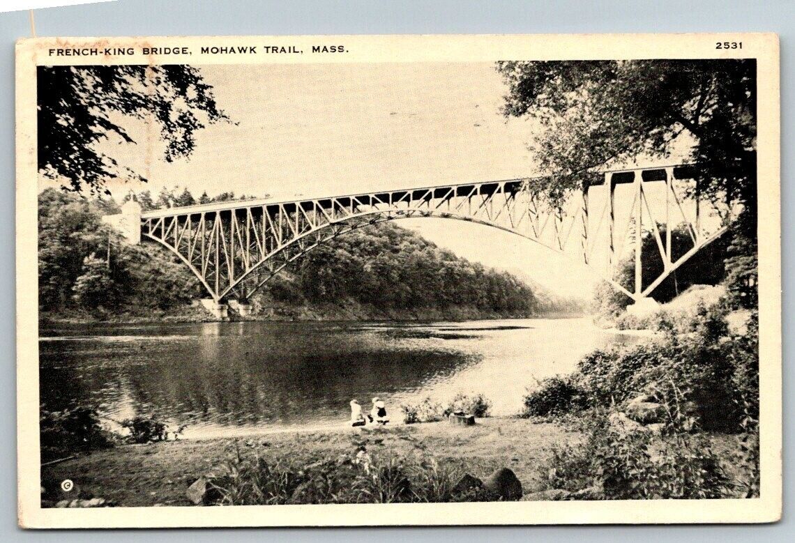 French-King Bridge  Mohawk Trail  Massachusetts  Postcard  1940