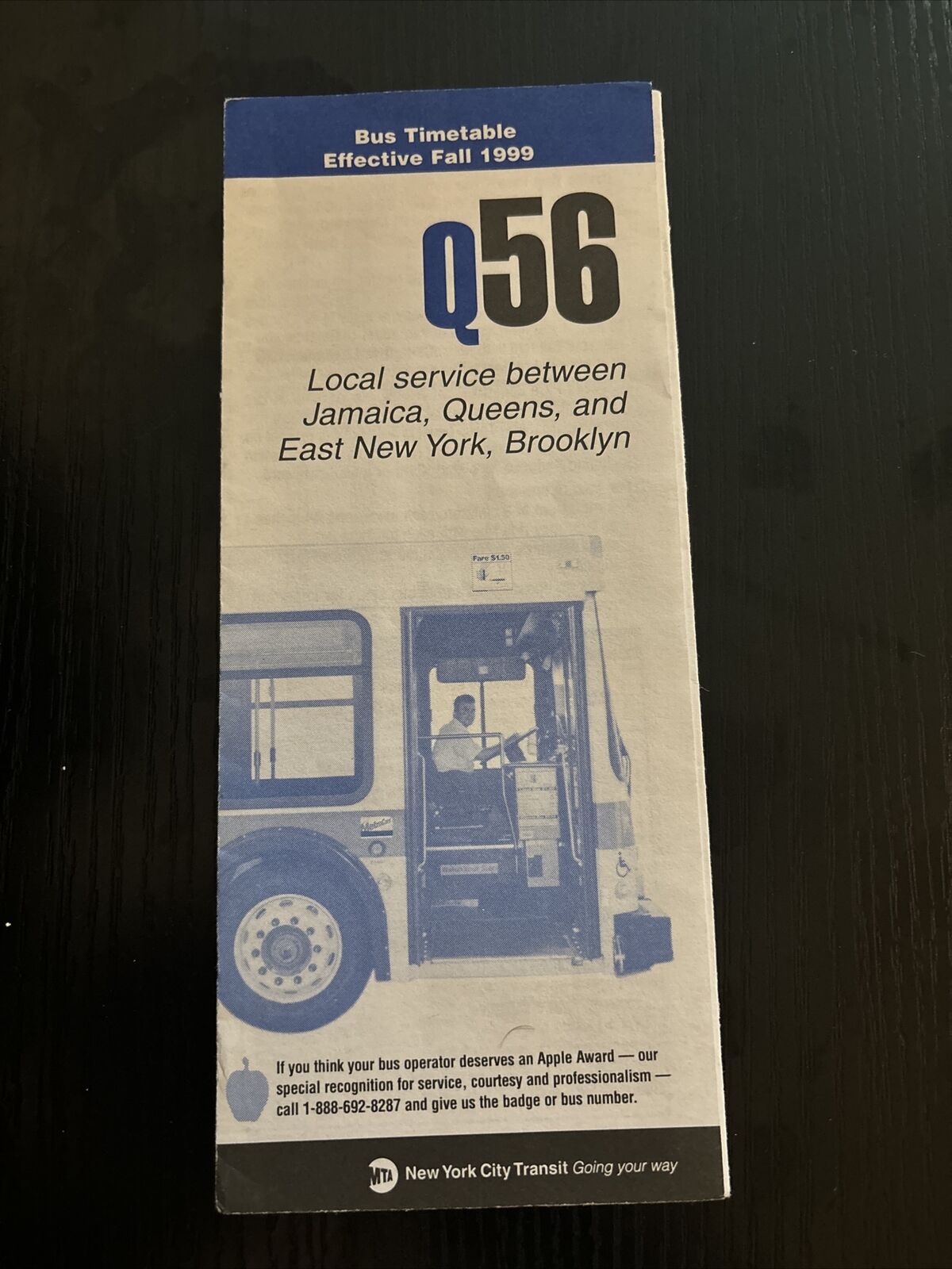 Nyc Mta Bus Q56 Timetable Map 1999