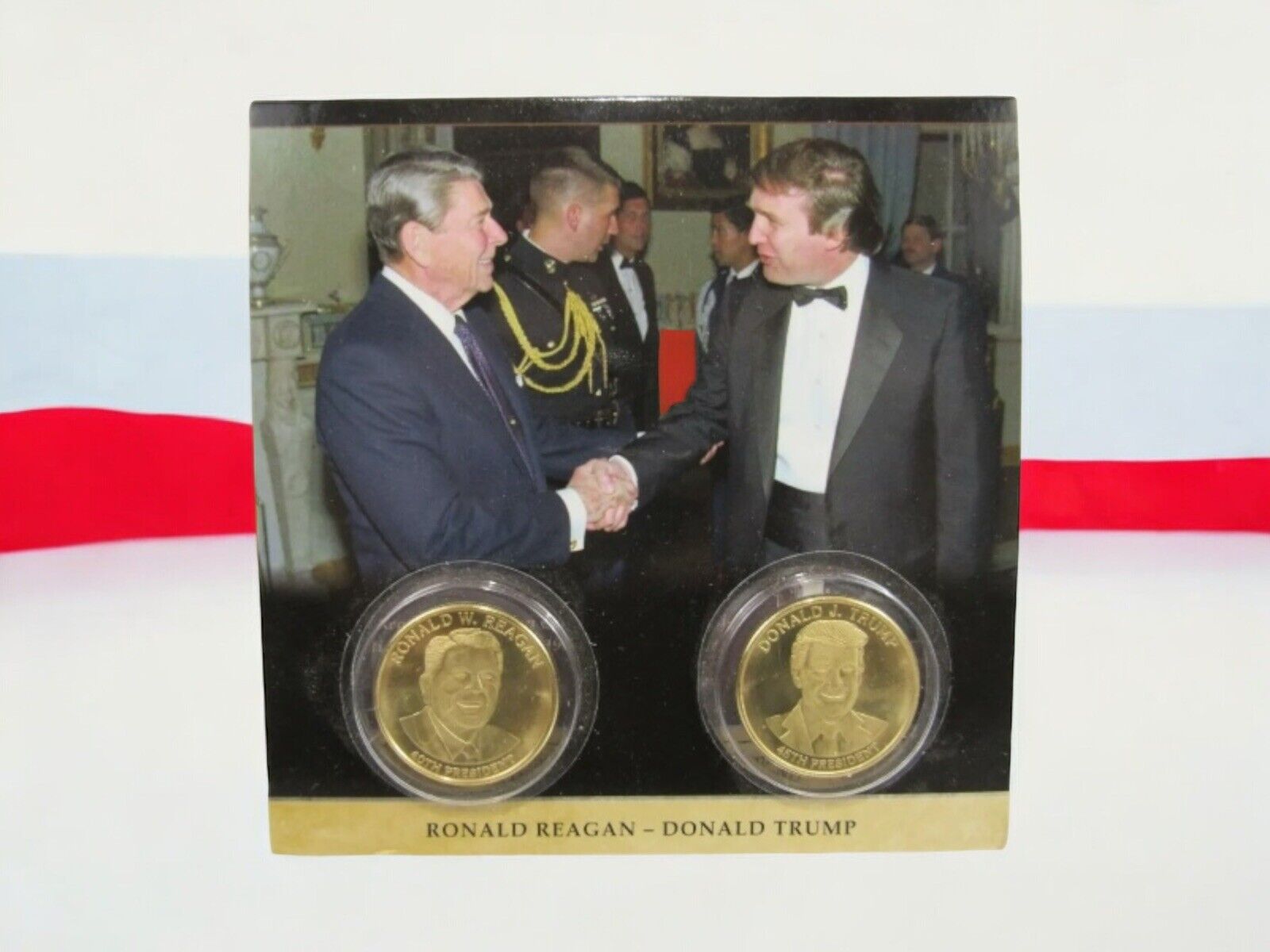 2020 Ronald Reagan - Donald Trump RNC Limited Commemorative 2 Coin Set Rare