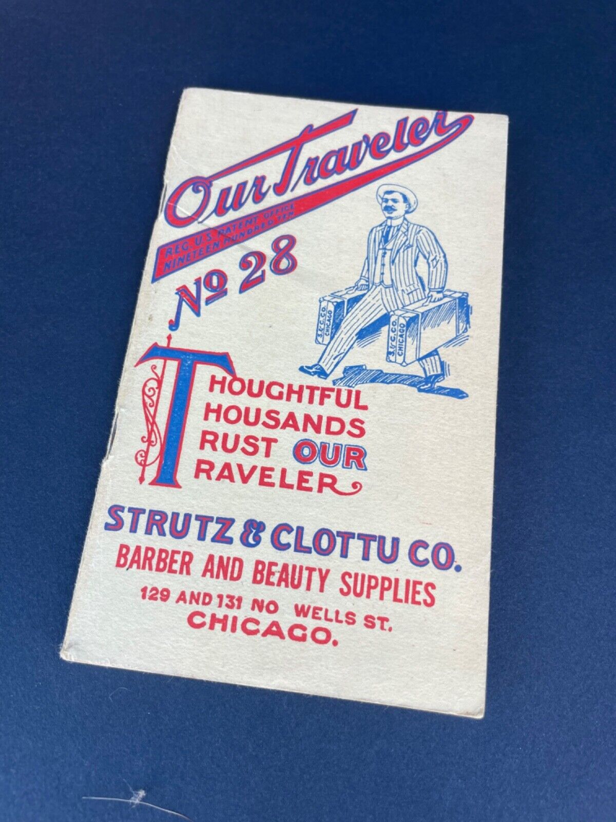 vintage barber supplies Our Traveler #28 pocket catalog Strutz & Clottu Co.