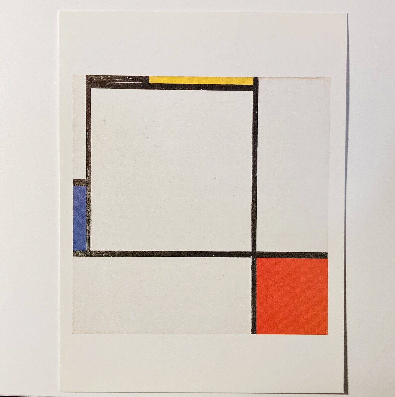 Vintage Phaidon Press Postcard “Composition” Piet Mondrian Abstract Pattern P2