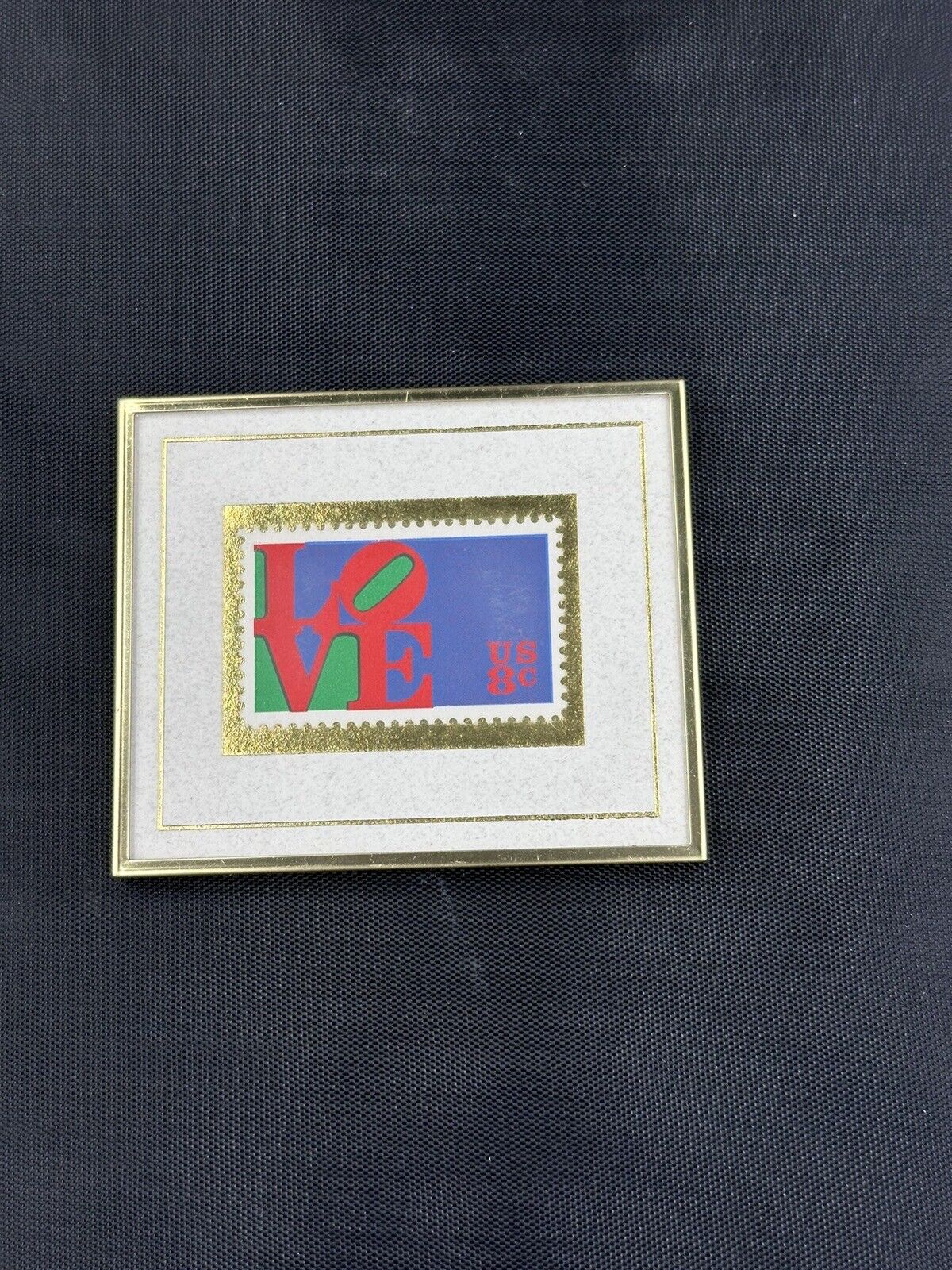 1991 Hanford Heirlooms USA LOVE VII Framed Stamp No Stand LE 397/8000