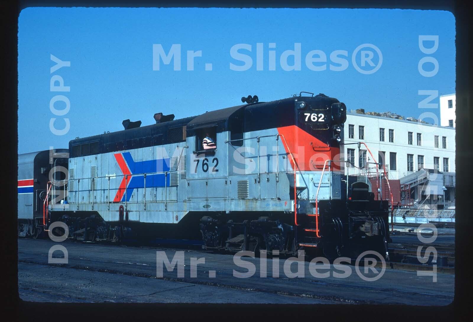 Original Slide Amtrak  Blunt Arrow Paint GP7 762 LA CA 1980