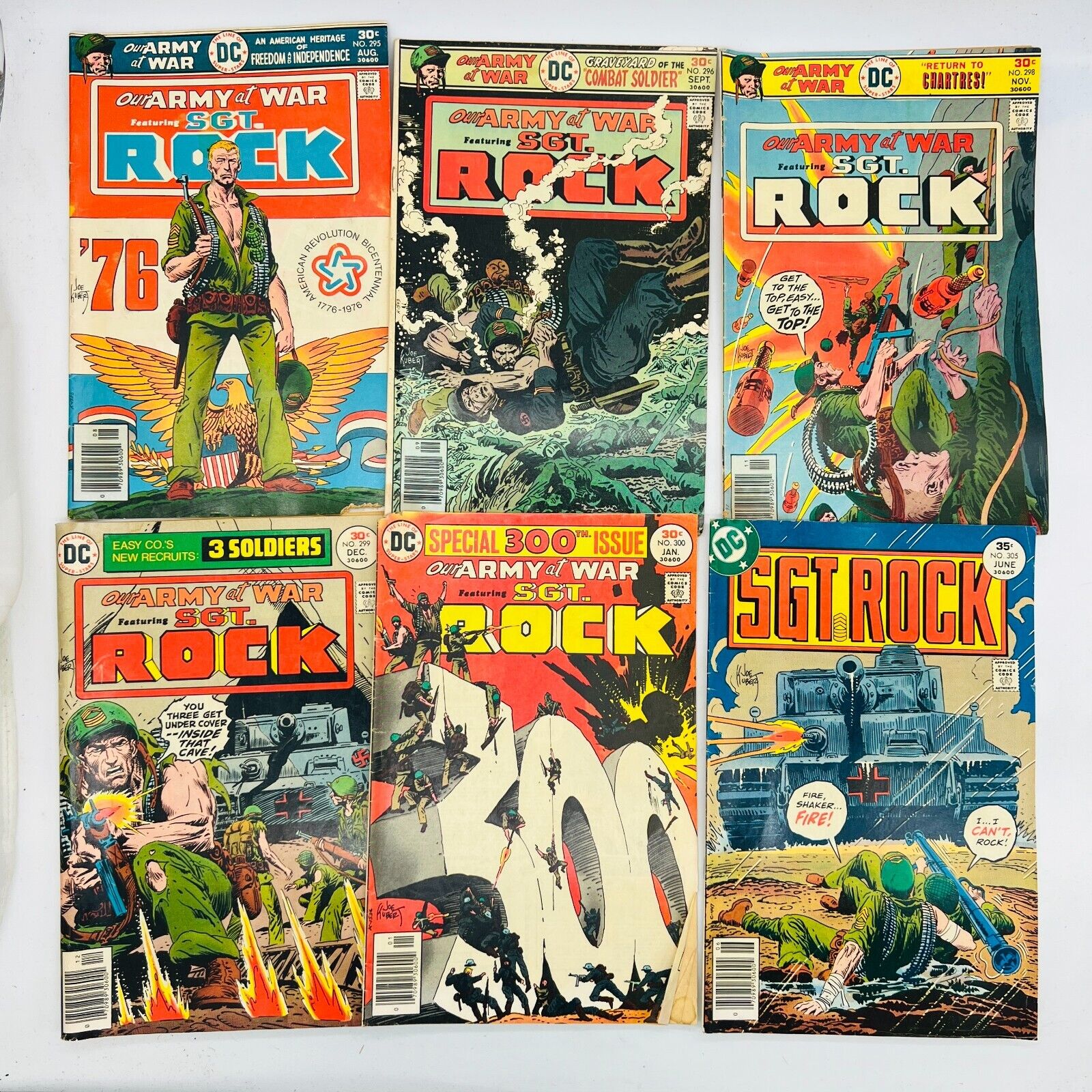 Sgt. Rock Our Army Bronze 1976-1980 LOT of 19 Comics Mid Grades 295 296 298...