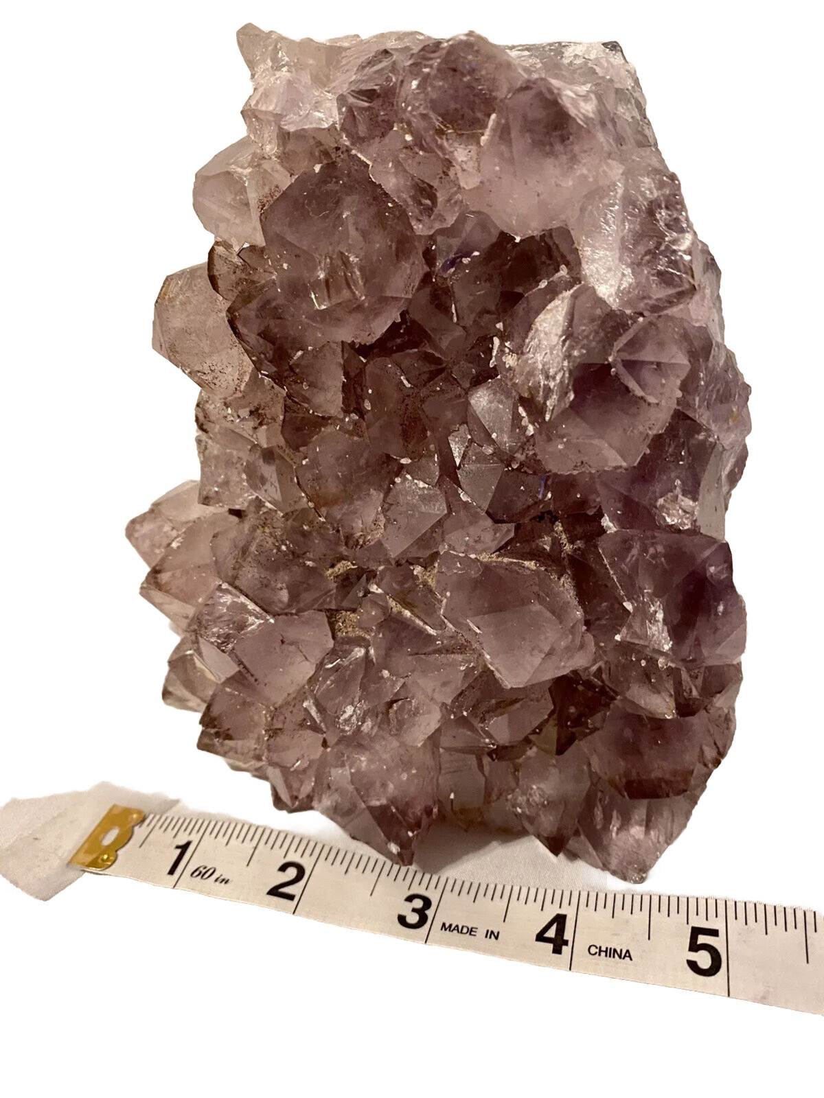 Amethyst Rose De France 3.14 LB Mauve Color Crystal Cluster W Mounting Hole