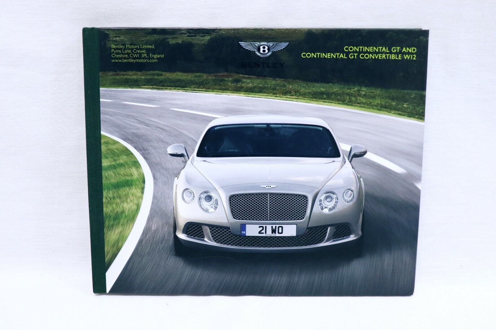 ORIGINAL Vintage 2012 Bentley Continental GT W12 Hardcover Book Sales Brochure