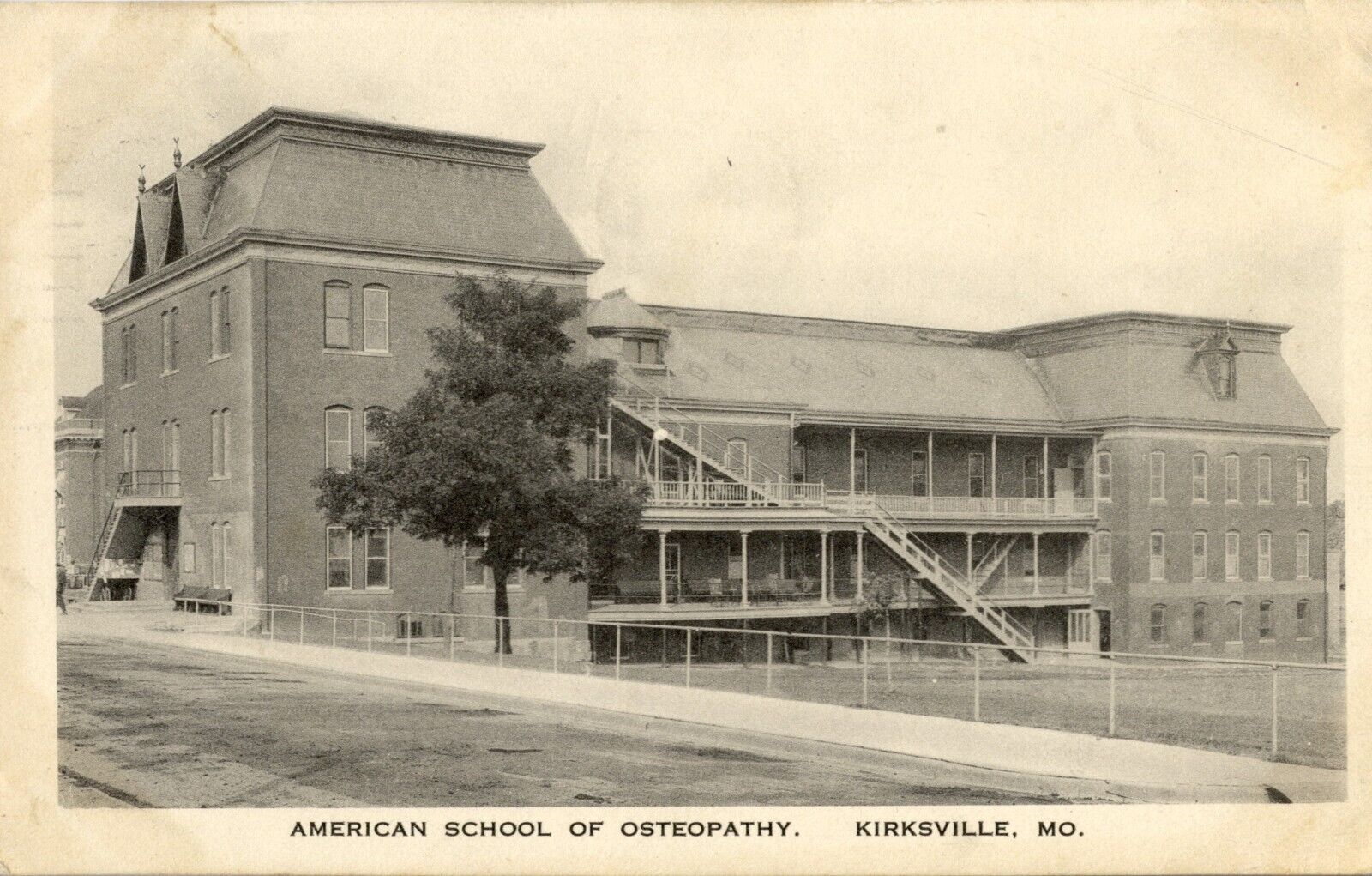 American School of Osteopathy, Kirksville, Mo. Missouri Postcard