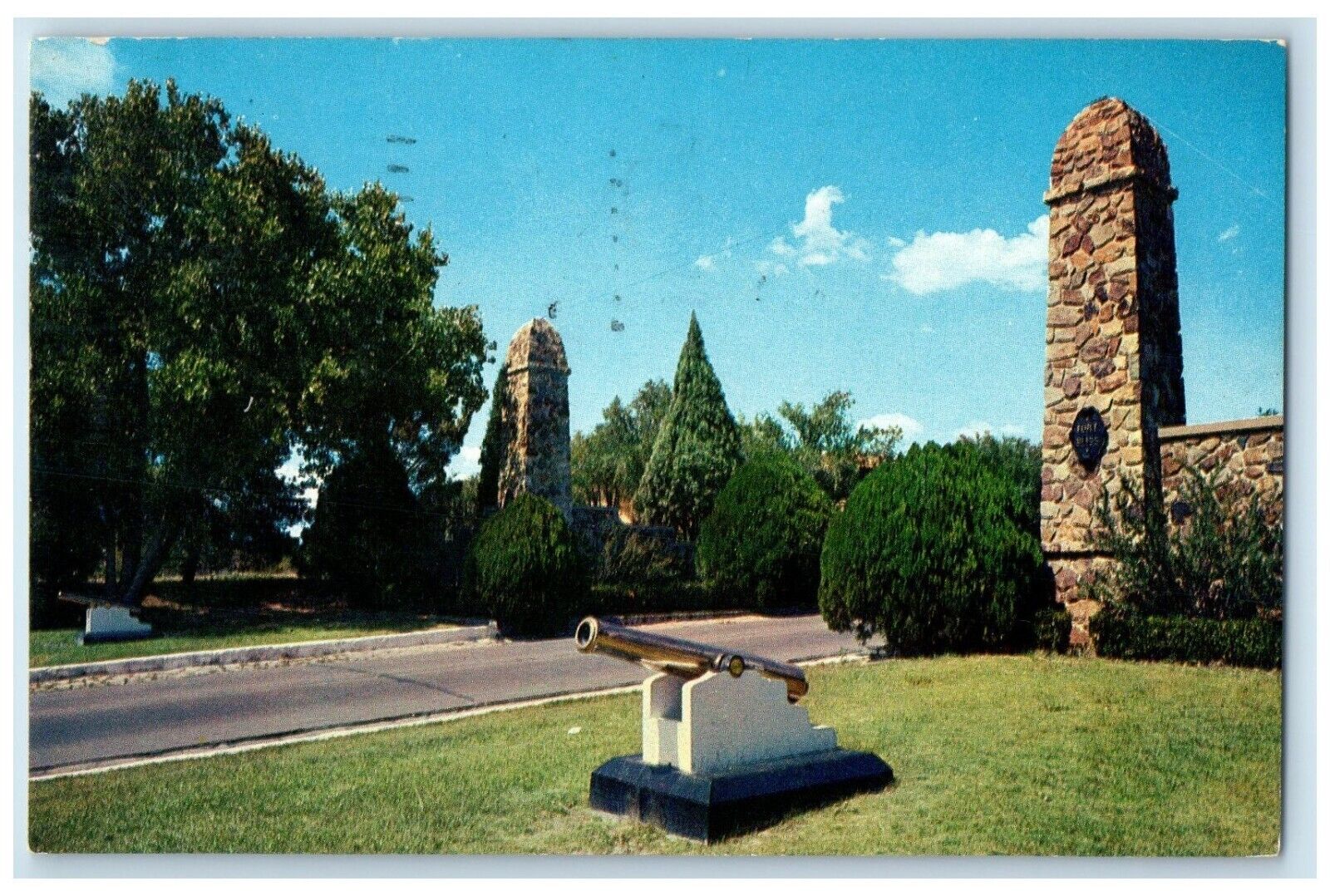 1960 Entrance Fort Bliss Exterior Building El Paso Texas Petley Vintage Postcard