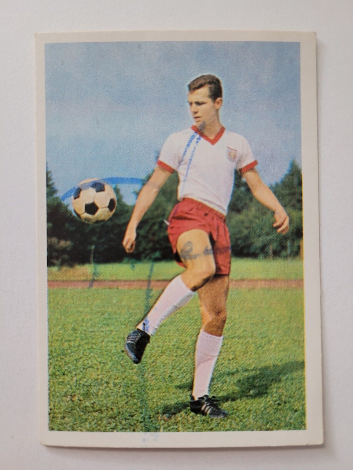Franz Beckenbauer FC Bayern Munich signed miner 1966 1967 #85 autograph postcard
