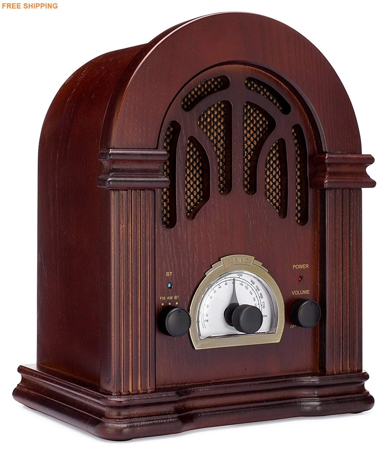 Classic FM Radio Bluetooth Tuner Wooden Vintage Collector Handmade Speaker table