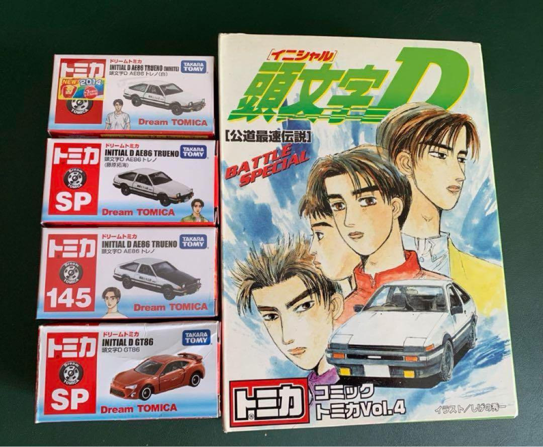 Initial D Goods lot of 5 Takara tomy Tomica AE86 Trueno White GT86 Collection  