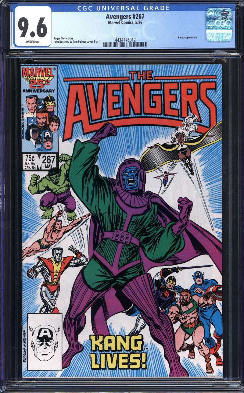 AVENGERS #267 CGC 9.6 WHITE PAGES // KANG APPEARANCE MARVEL COMICS 1986