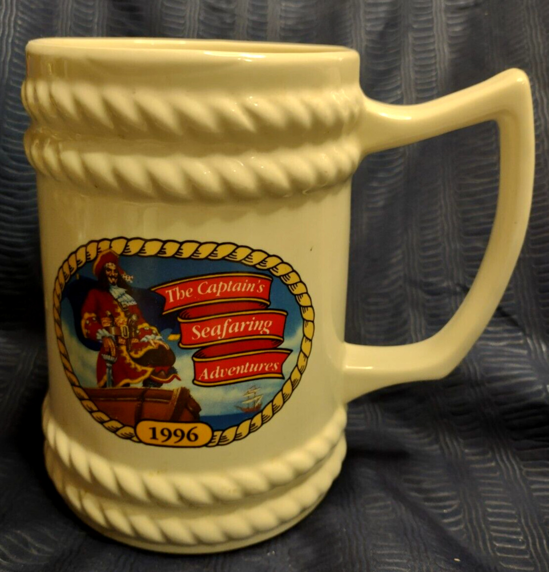 Captain Morgan Mug Cup Cocoa Tea Coffee Beer Stein VTG 1996 Seafaring Adventures
