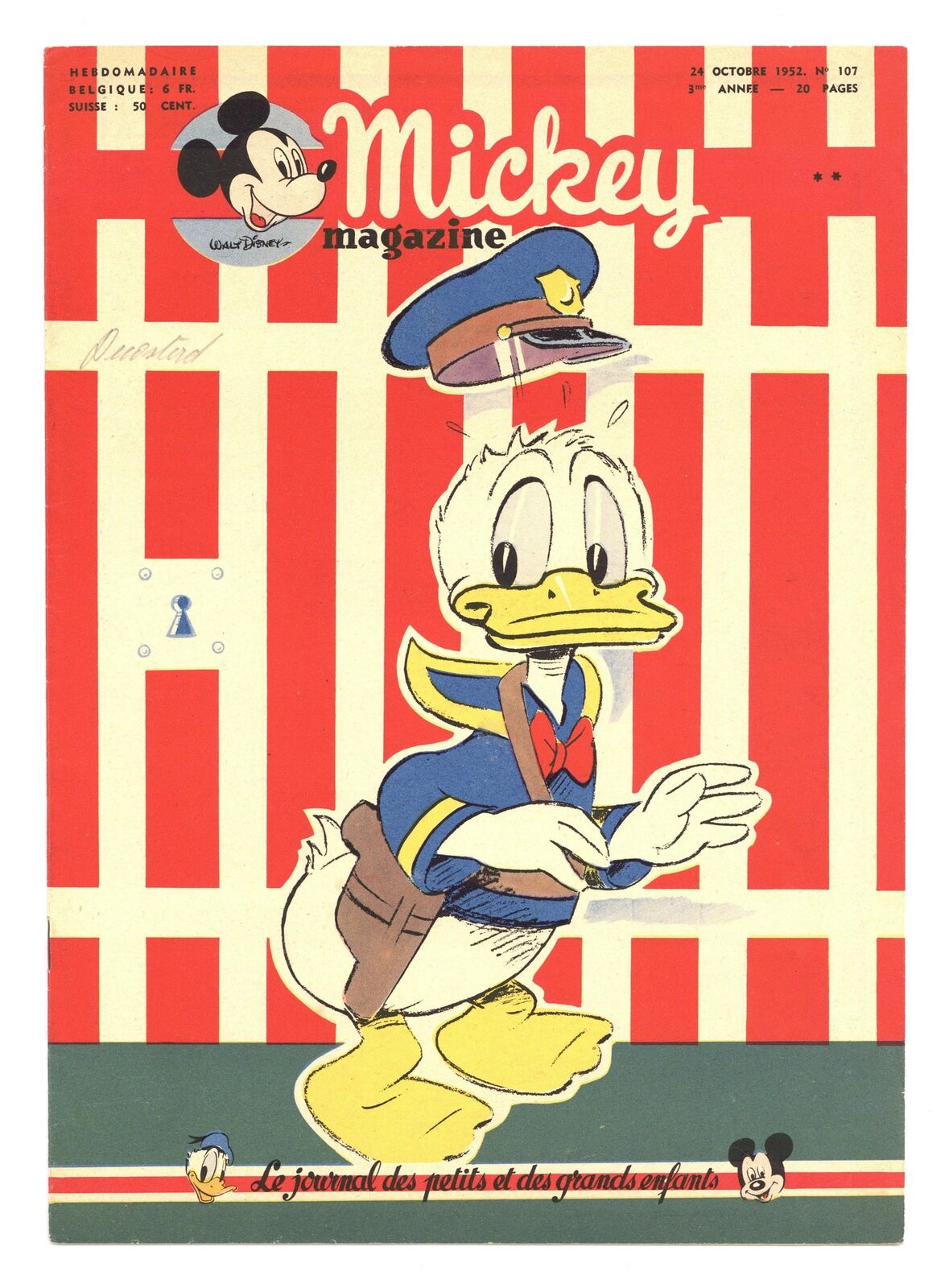 Mickey Magazine French Edition #107 VG/FN 5.0 1952