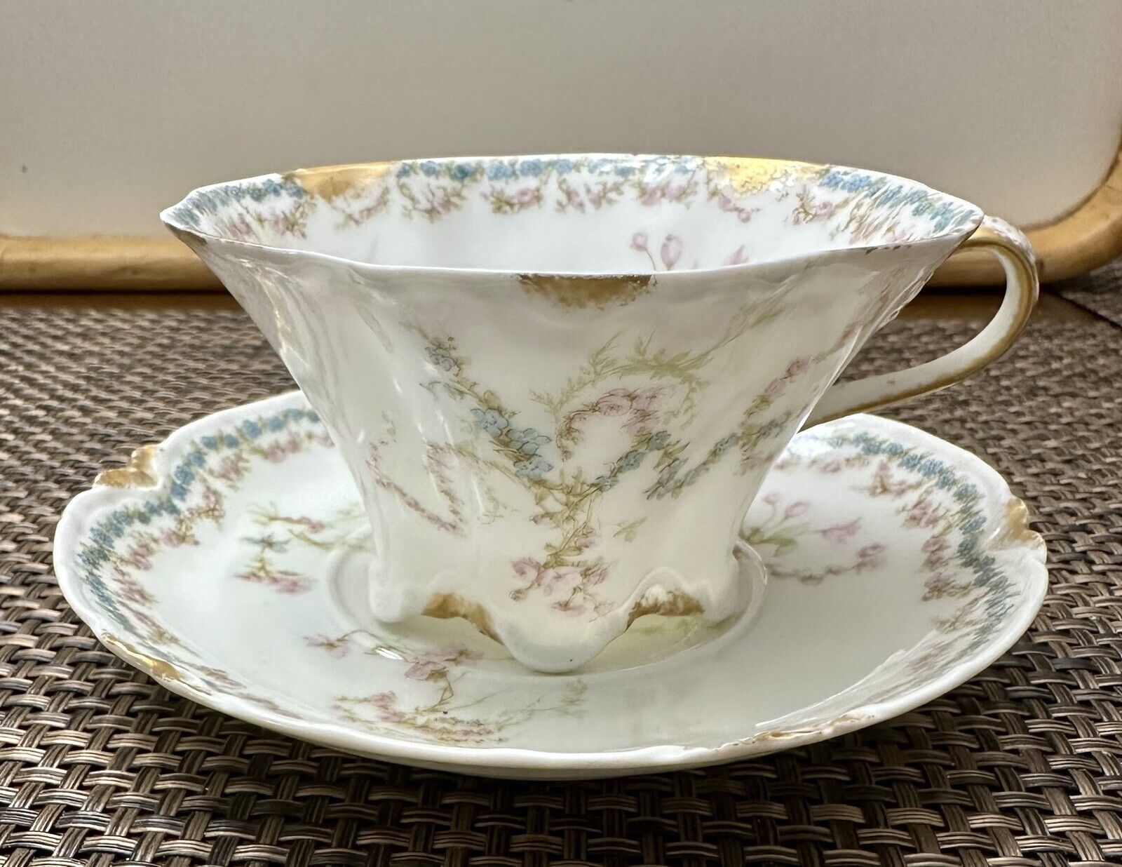 Antique H&Co France Tea Cup And Saucer For E. Offer New Orleans Late 1800’s