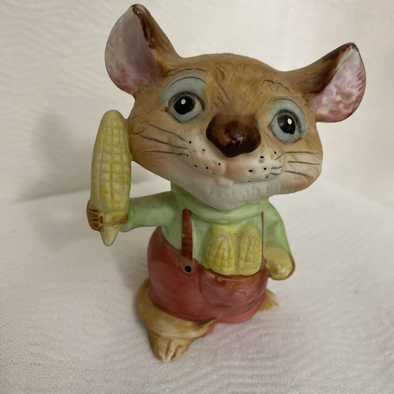 Vintage Homco Harvest Mice Corn Mouse Figurine 5601 Ceramic 4” Tall