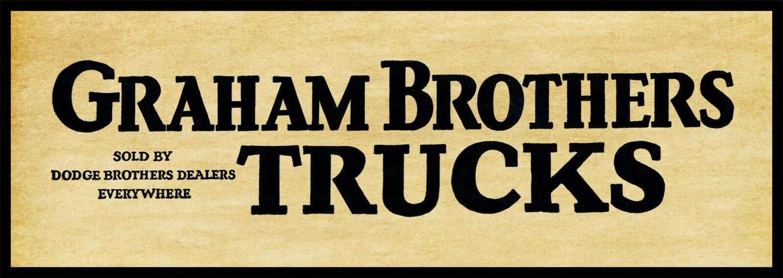 Graham Brothers Trucks NEW Metal Sign, 12\