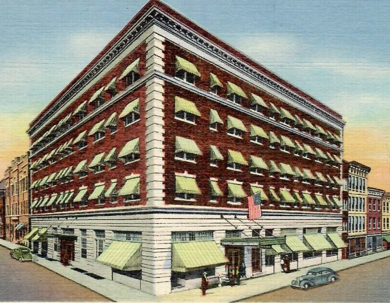 Vintage Linen Postcard Francis Scott Key Hotel Frederick Baltimore Maryland MD