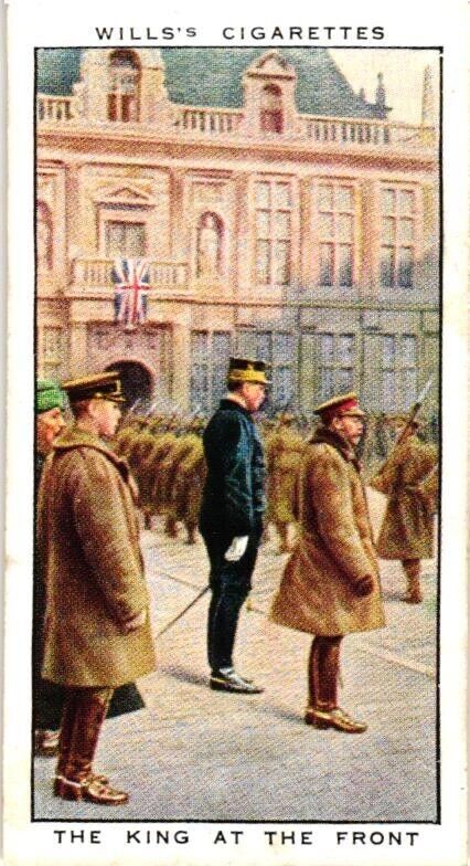 Wills Cigarettes Tobacco Card 1935 HM King George V no. 6 The King At the Front