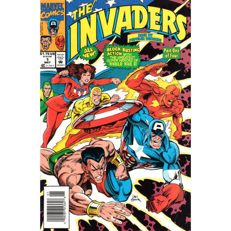 Invaders (1993 series) #1 Newsstand in NM minus condition. Marvel comics [o,