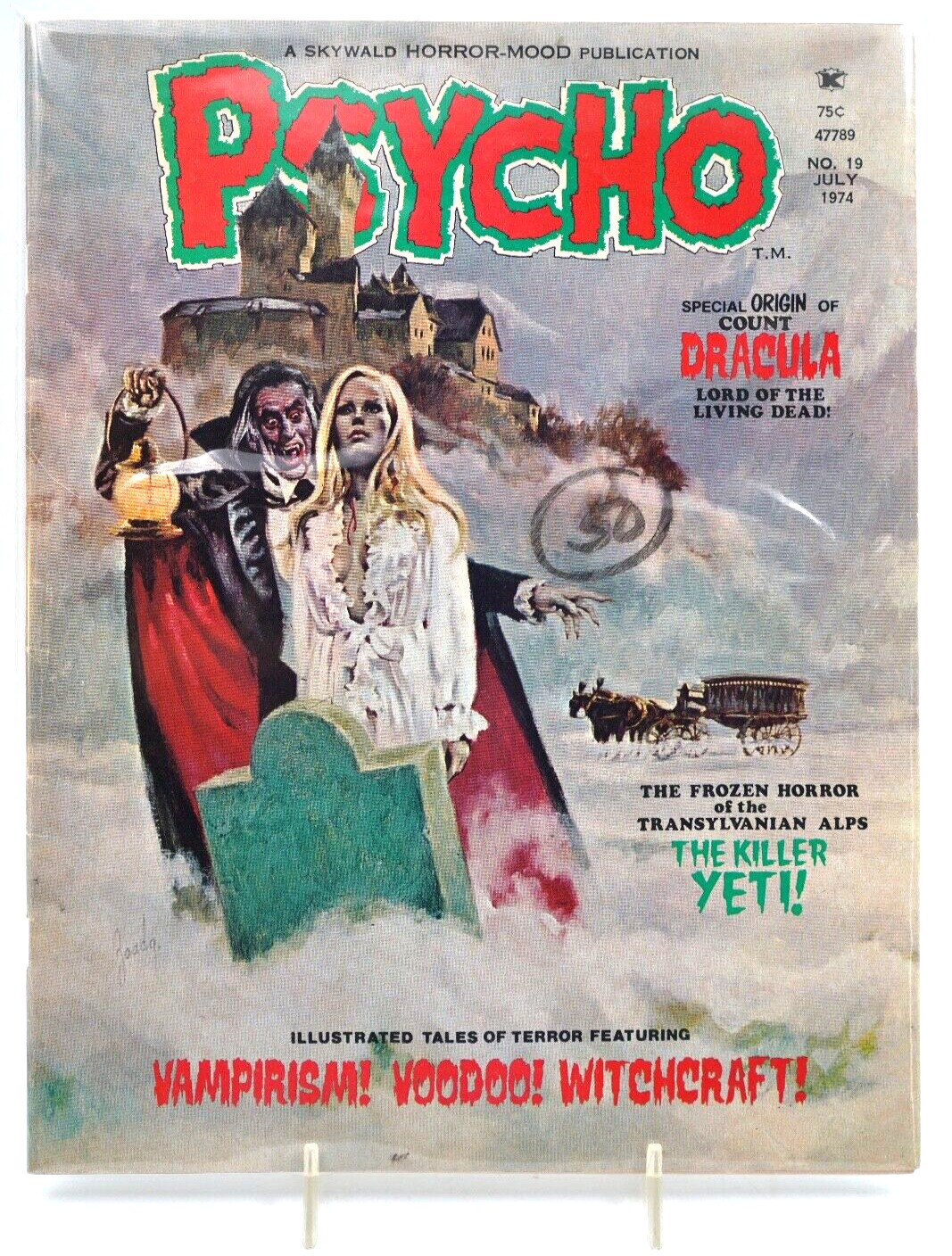 Vintage PSYCHO #19 July 1974 Vampirism SKYWALD HORROR Magazine