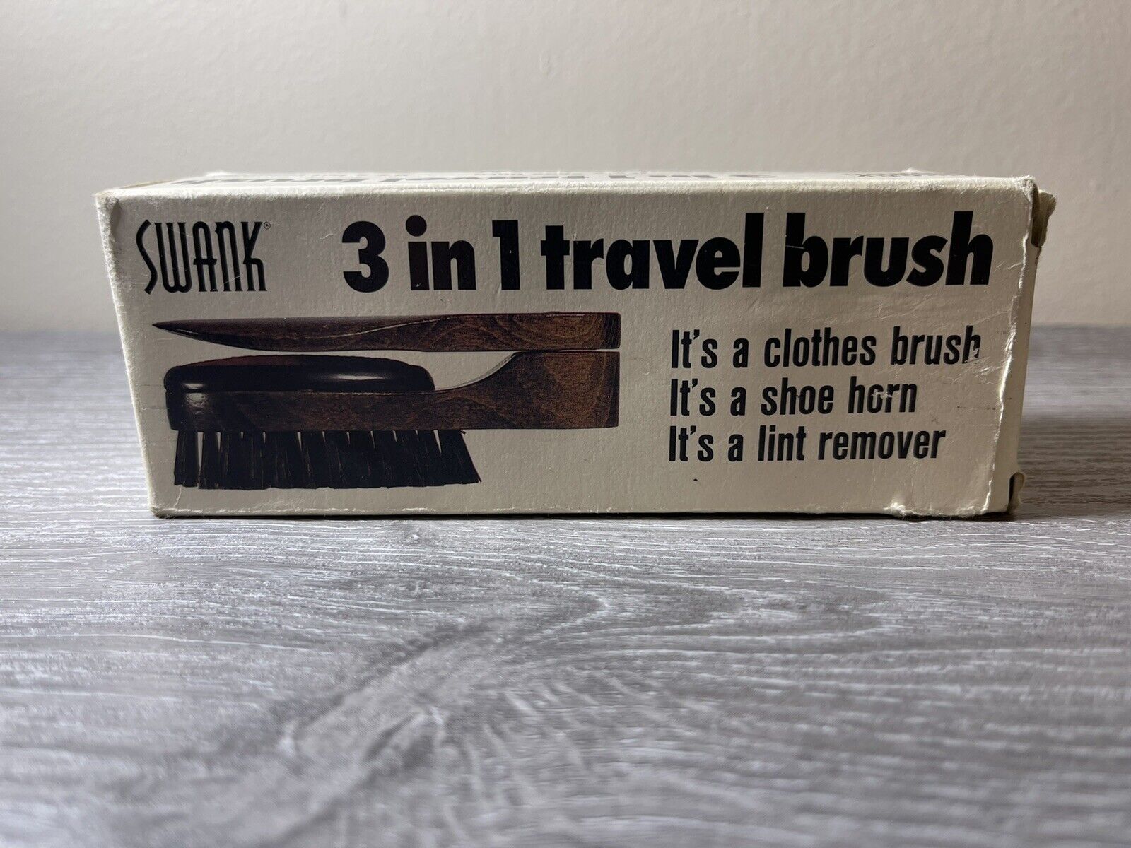 Vintage SWANK 3 in 1 Travel Brush / New in Original Box / West Germany