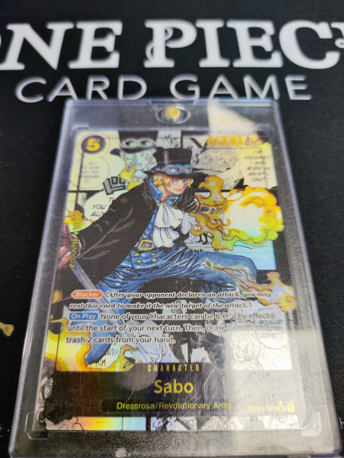One Piece Card Game Sabo OP04-083 SR/AA MANGA English (V.3)