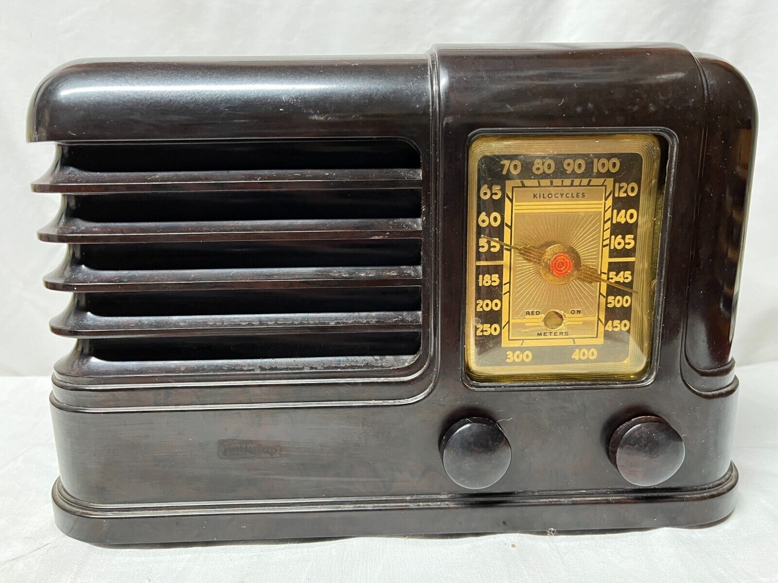ANTIQUE Vintage RARE BELMONT MODEL 4BA1 TUBE RADIO FOR PARTS OR REPAIR