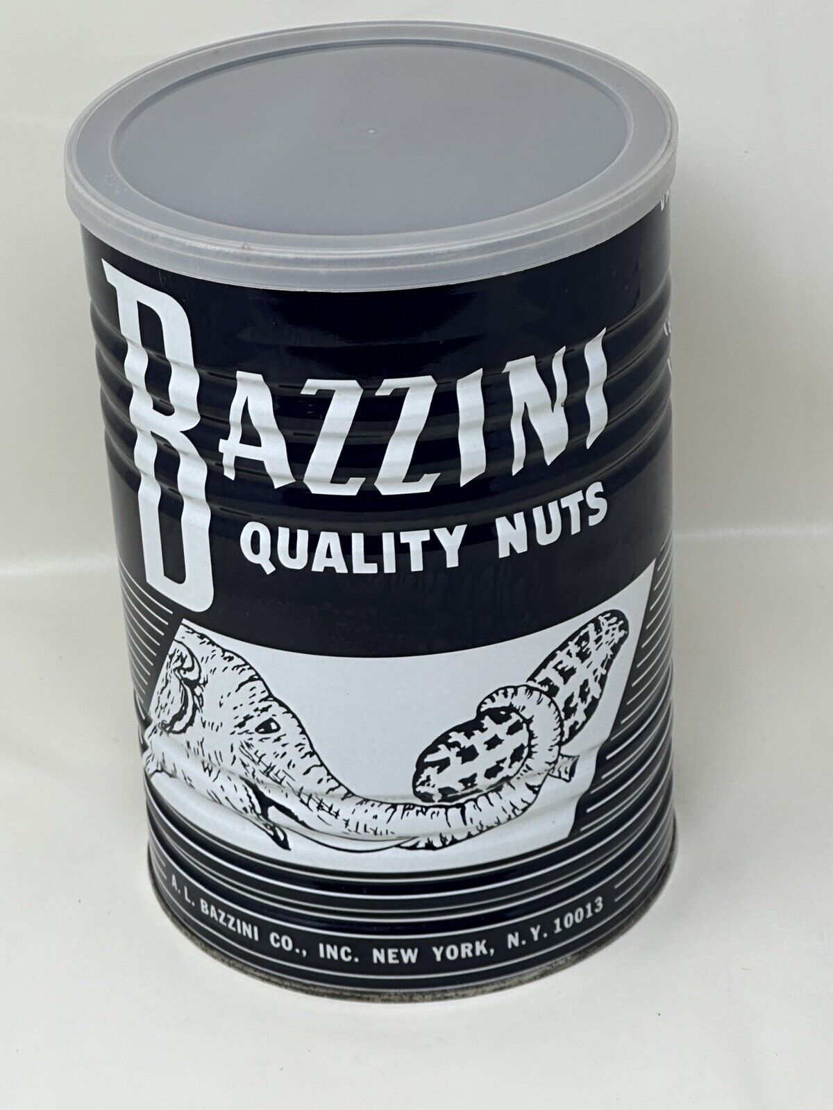 A. L. Bazzini Quality Nuts Elephant Can New York USA ~ Vintage