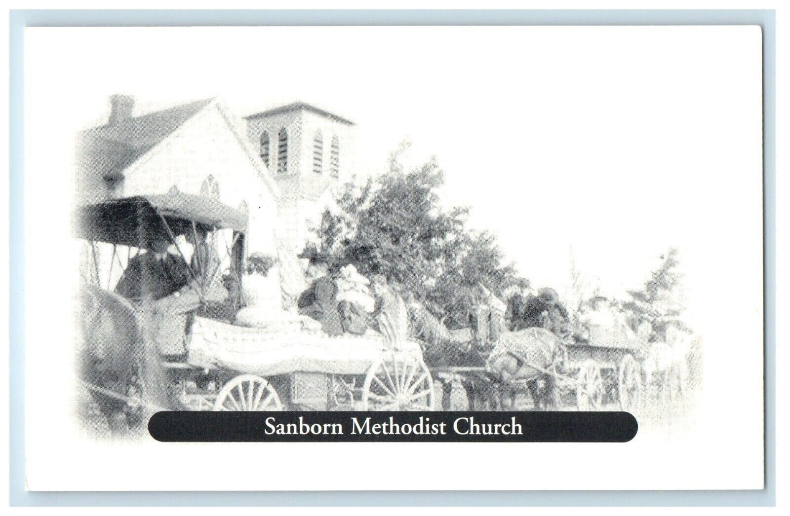Sanborn NY, Methodist Church Buffalo Tallman Streets Sunday School Postcard