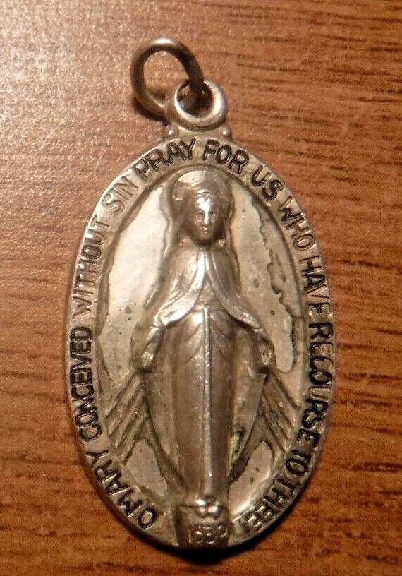  Catholic Miraculous Medal, Sterling Silver #2a