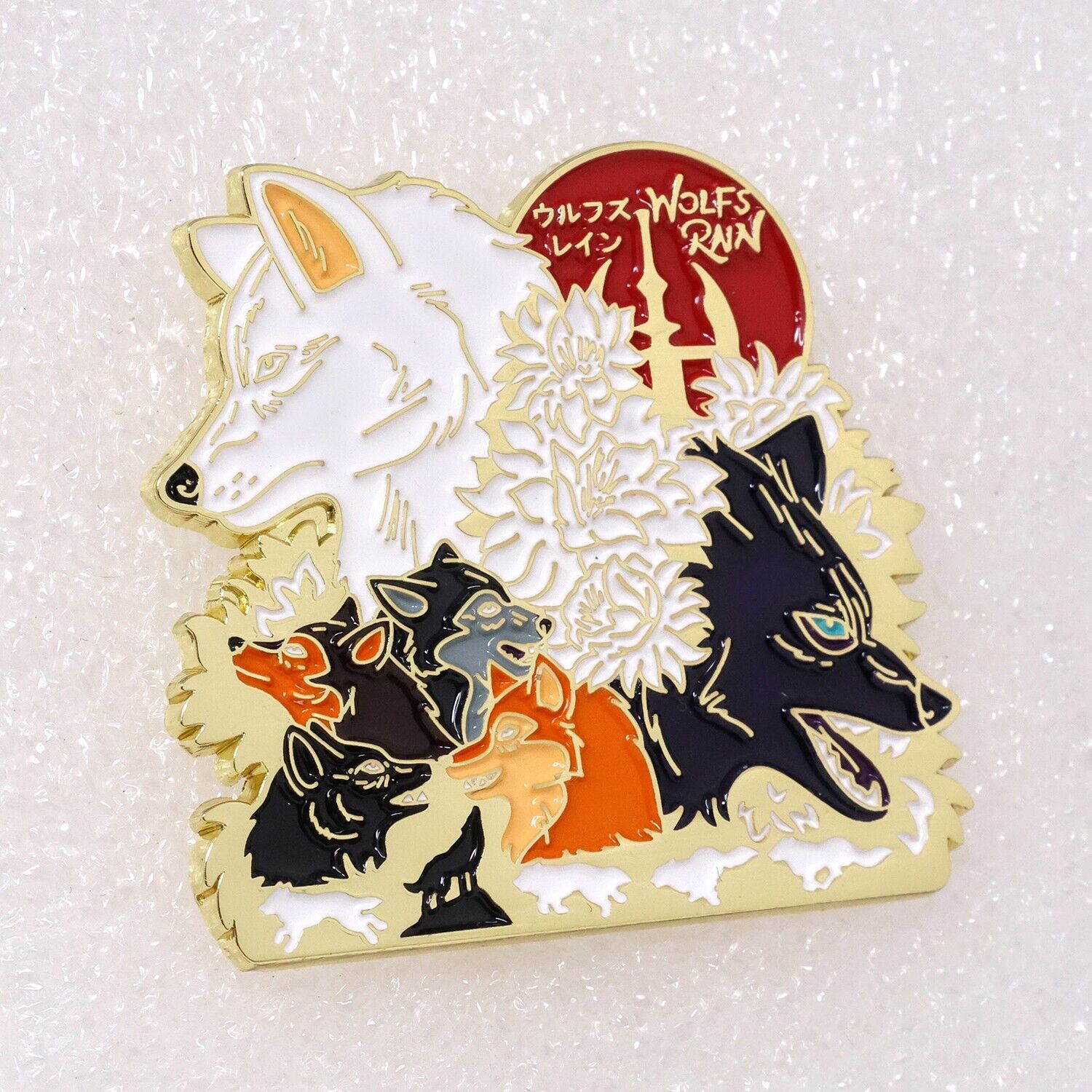 Wolf's Rain Golden Enamel Pin Badge Brooch Collectible Anime Figure