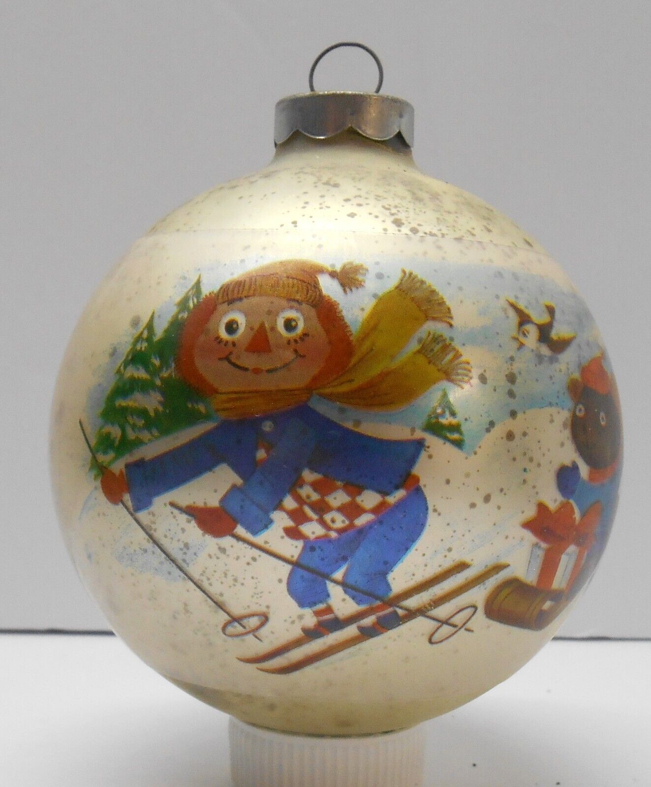 Vtg 1973 Raggedy Andy Christmas Ornament Bobbs-Merrill Co 50 Yrs Old Shows Wear