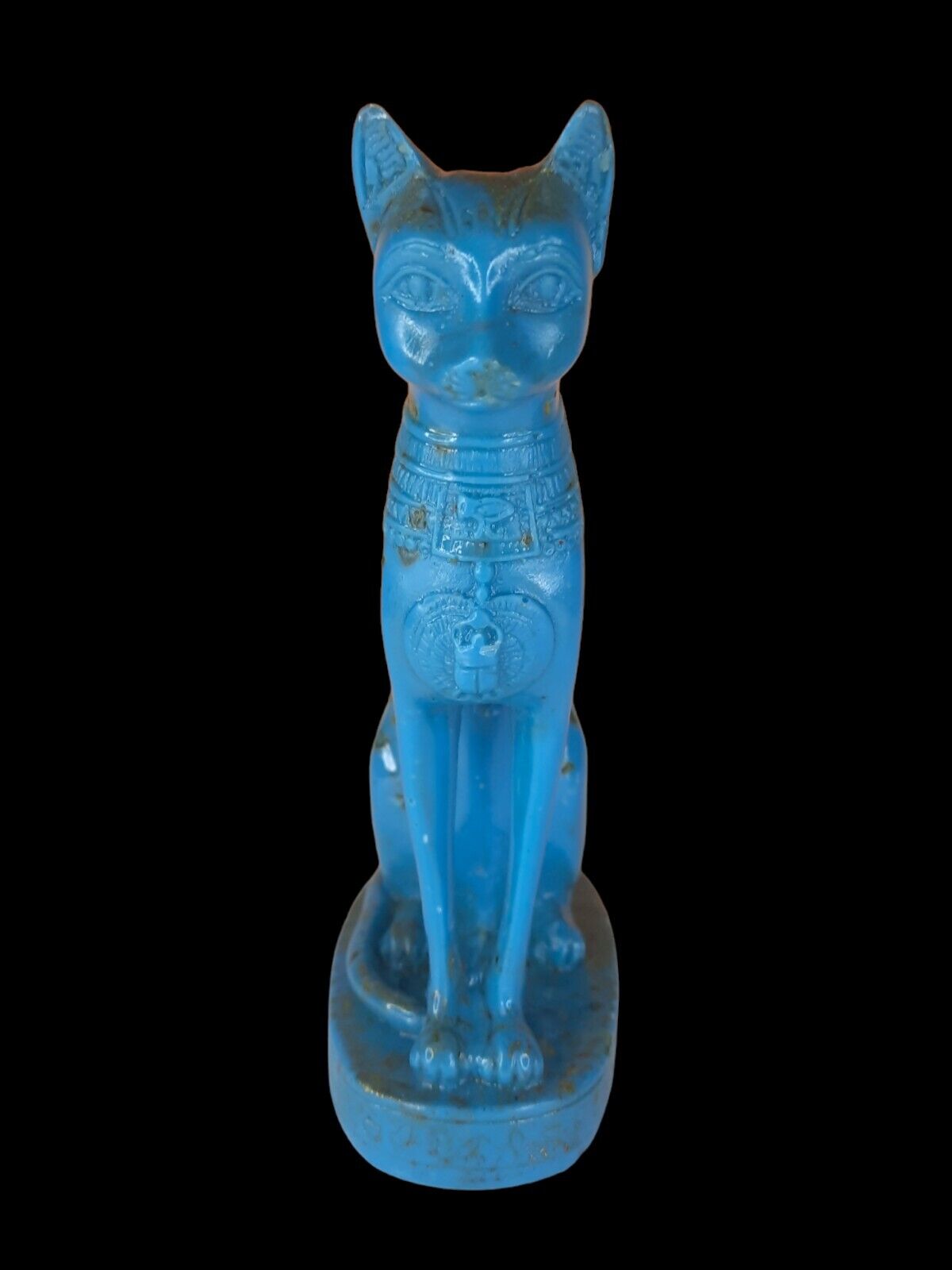 UNIQUE ANTIQUE ANCIENT EGYPTIAN Goddess Cat Bastet Winged Scarab Eye of Horus