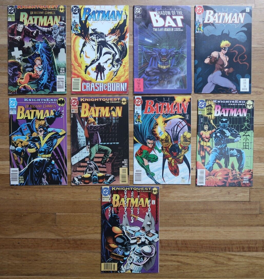 LOT OF 9 BATMAN COMIC BOOKS VARIOUS TITLES MODERN AGE VERY NICE GROUP Z2636