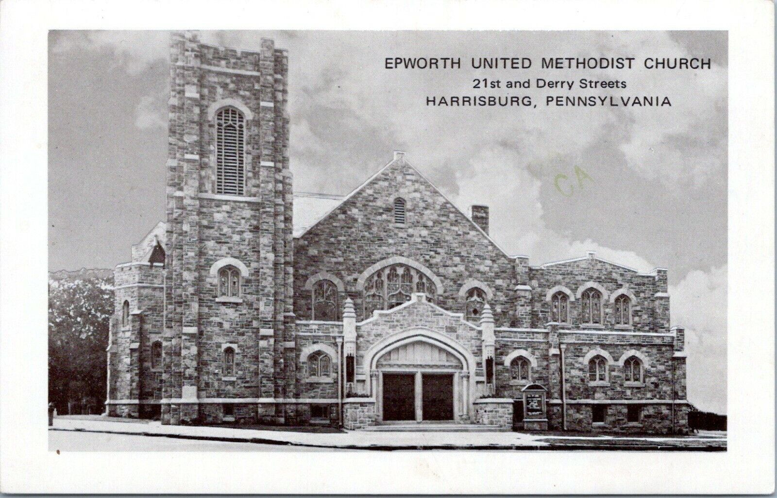 Harrisburg Pennsylvania Postcard 1986 Epworth United Methodist Church NZ