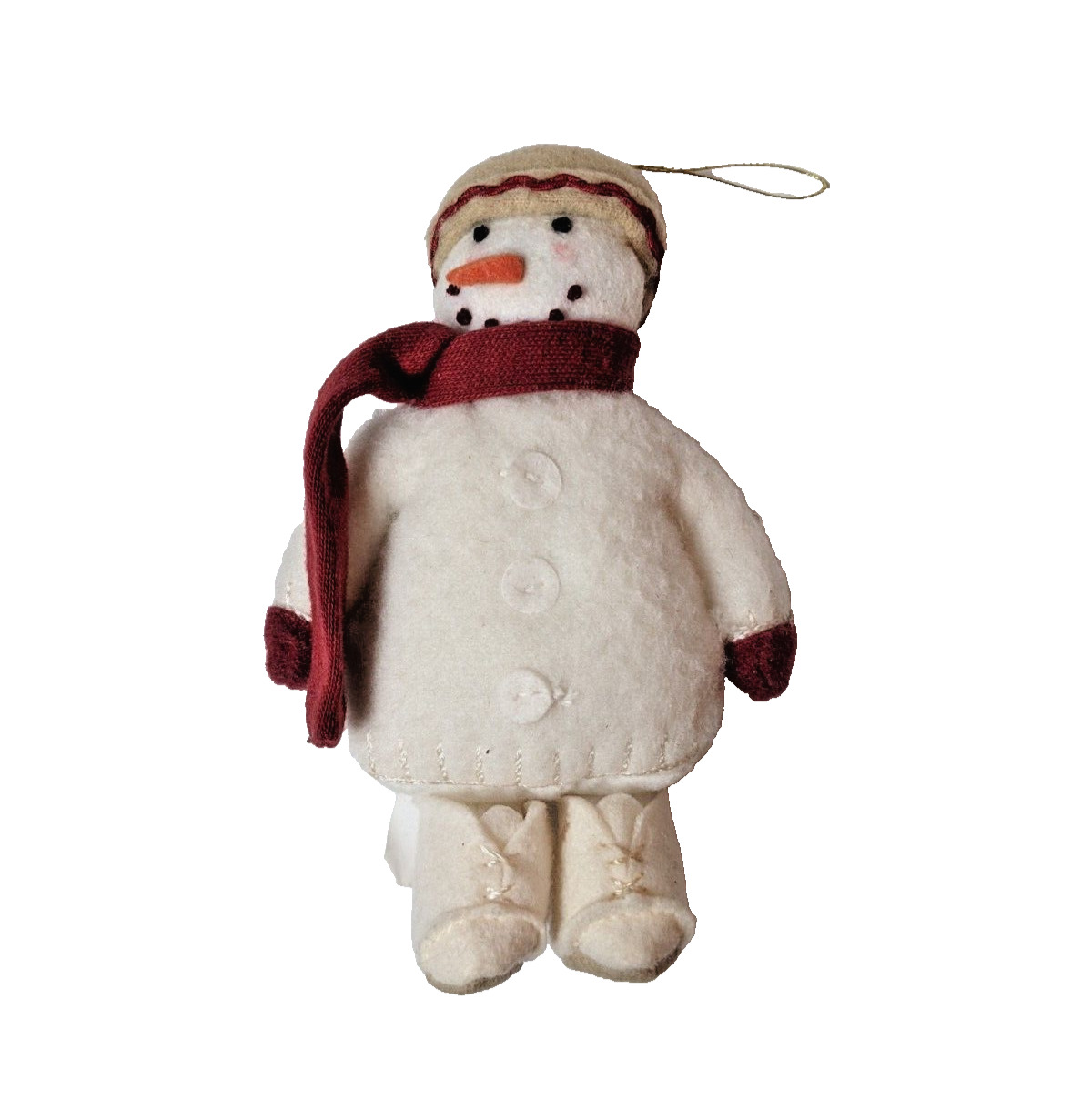 Vintage 2002 Hallmark Plush Snowman Ornament \