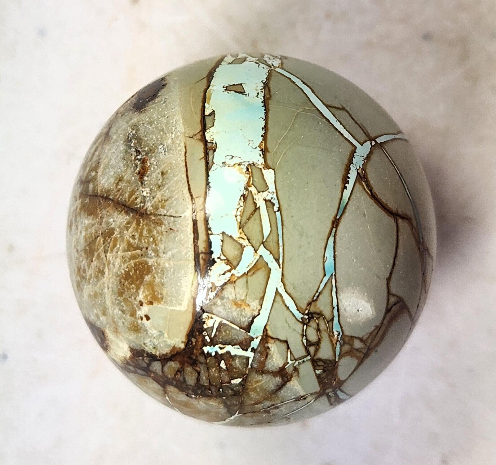 Royston Turquoise in Matrix 35mm Sphere for Home Healing or Interior Decor 6199