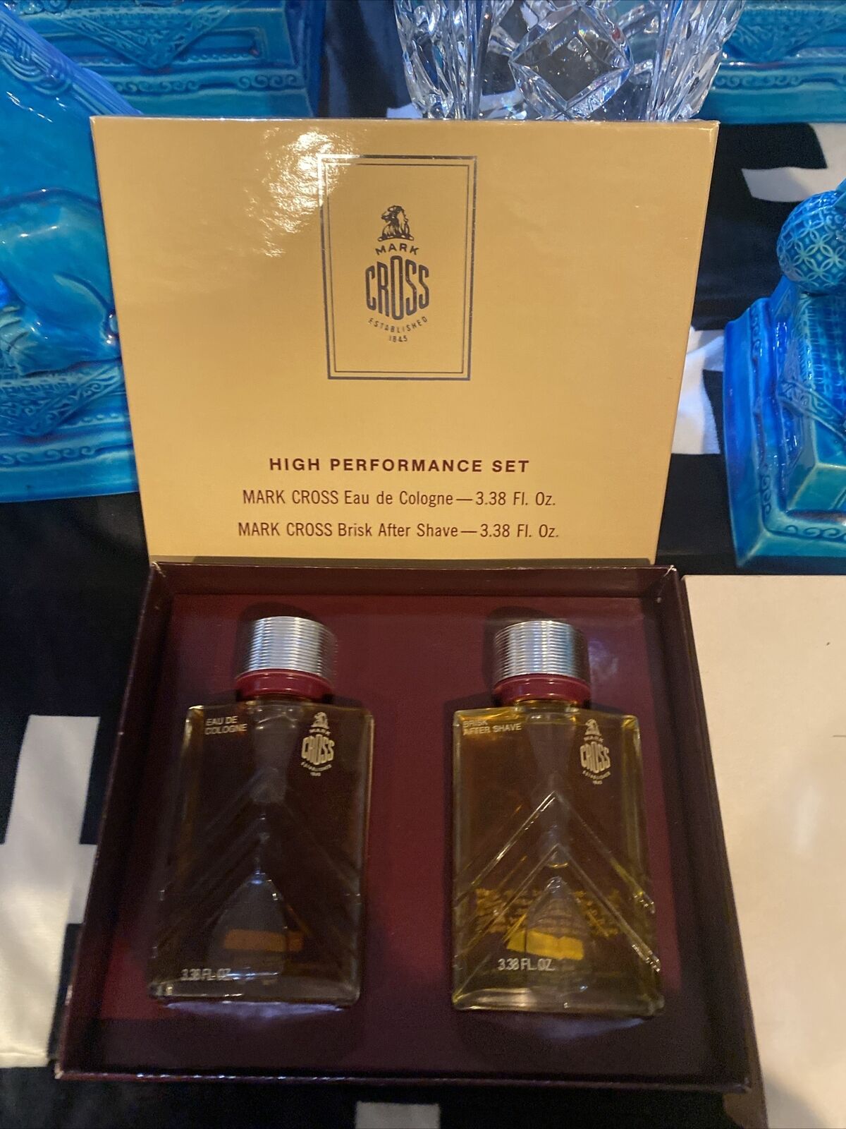 Men's VINTAGE Rare Est.1845 Mark Cross Aftershave & Cologne Gift Set 3.38 fl oz