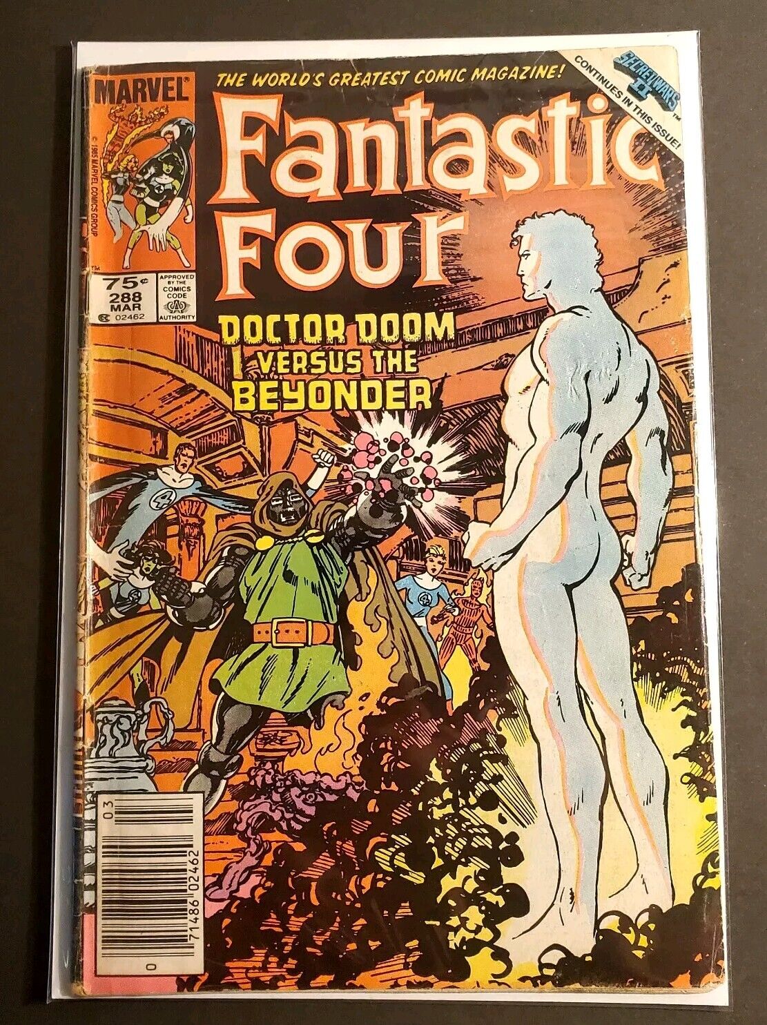 1985 Marvel Comics #288 FANTASTIC FOUR Dr. Doom /Beyonder Copper Age Comic book