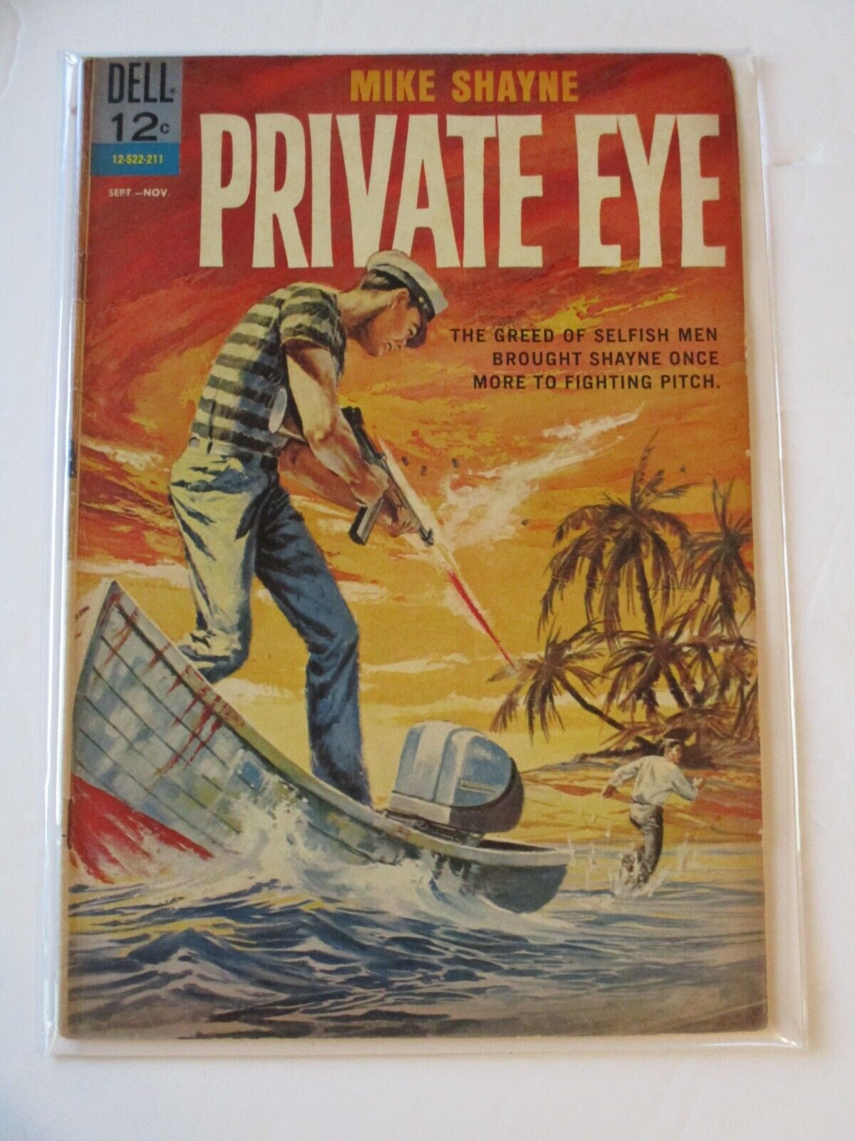 DELL 211 MIKE SHAYNE PRIVATE EYE 1960\'S 12 CENT COVER PRICE  K4